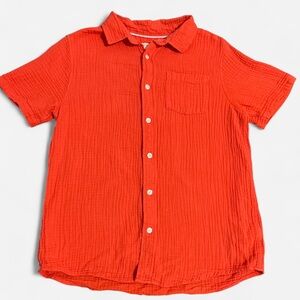 Cat & Jack Vibrant Orange Button-Up Shirt